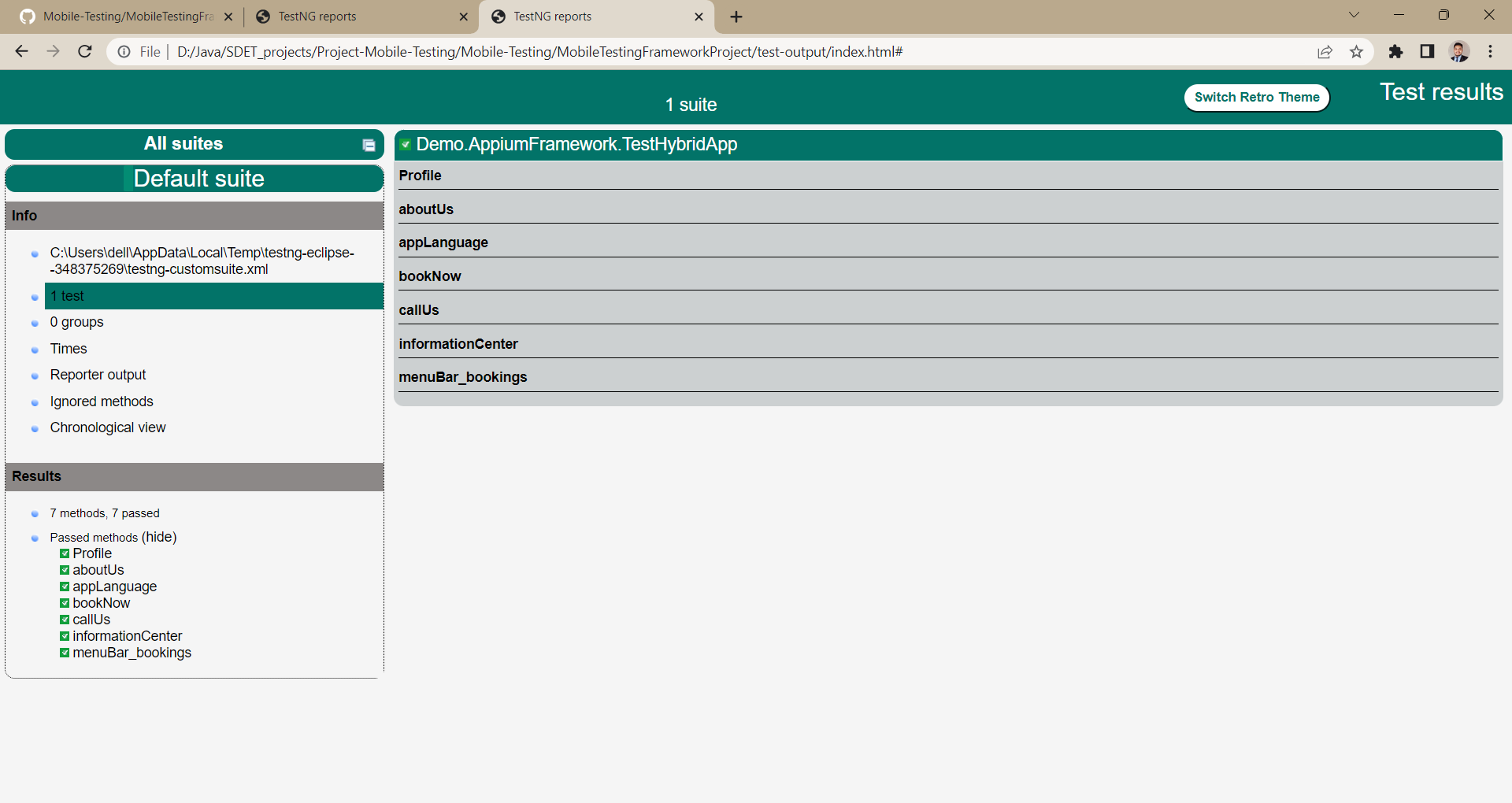 Project 1 Screenshot